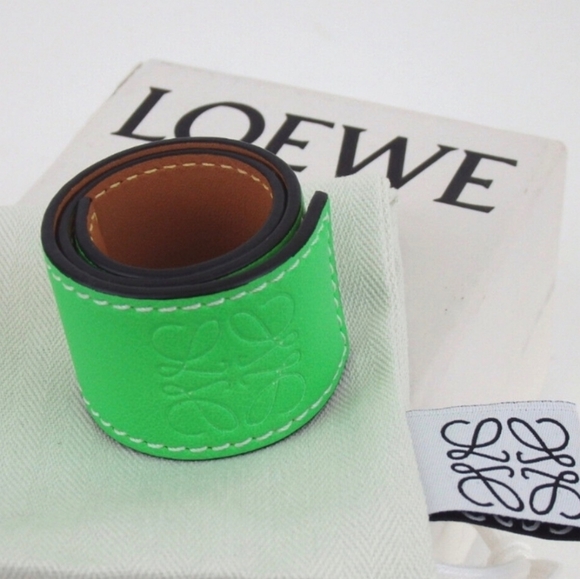 Loewe Accessories - NIB Loewe Neon Green Leather Bracelet